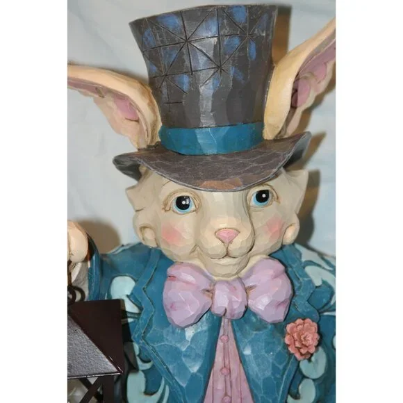 Jim Shore Easter Bunny 19" Heartwood Creek w/ Lighted Lantern 6003367 2018 - Picture 7 of 7